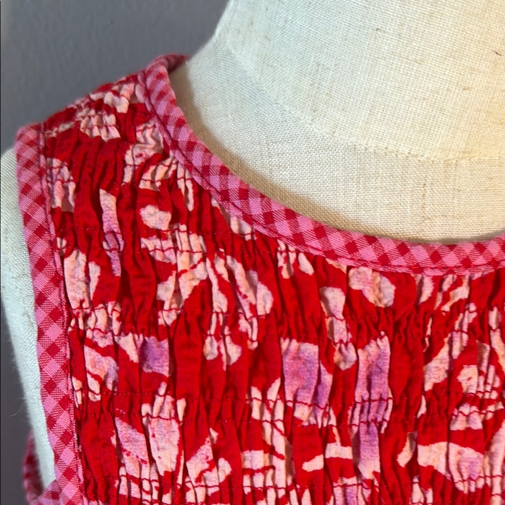 Floral Red Kids Dress - Picture 4 of 5